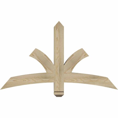 Ekena Millwork Davenport Rough Sawn Timber Gable Bracket, Douglas Fir, 48"W x 28"H x 4"D x 4"F, 14/12 Pitch GBW048X28X0404DAV00RDF